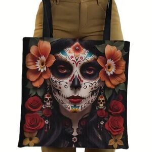 day of the dead tote Sugar Skull Print Shoulder Bag